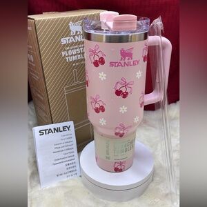 Stanley Pink Tumbler with Cherry Motif
